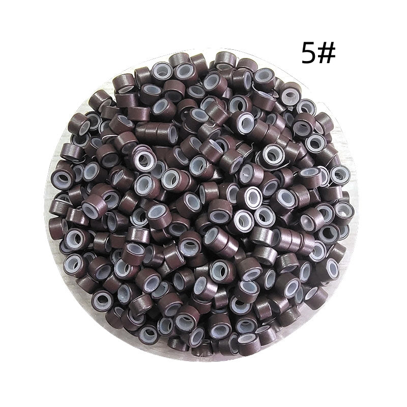 1000pcs Aluminum Silicone Lined Micro Rings & Beads